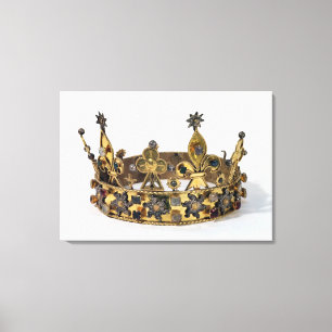Begräbniskrone von Philippe von Frankreich 1404 Leinwanddruck