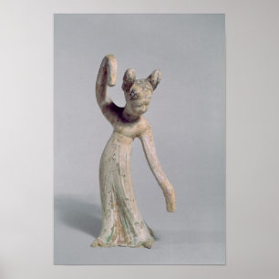 Begräbnisstatue eines Tänzers, Tang-Dynastie Poster