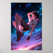 BEGRENZT | Skybound Dreams - Cosmic Anime Poster