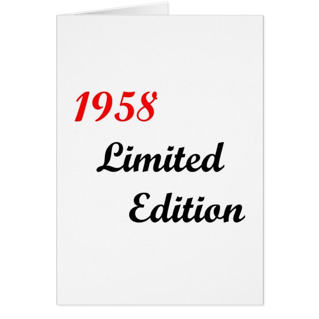Begrenzte Ausgabe 1958 (Vorne)
