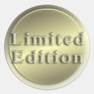 Begrenzte Ausgabe. Gold Runder Aufkleber