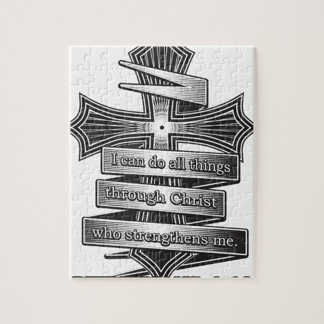 Begrenzte Ausgabephilippians-4:13 christliche Puzzle (Vertikal)