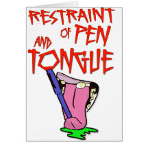 "Begrenzung der Stift-und Zunge-" lustige