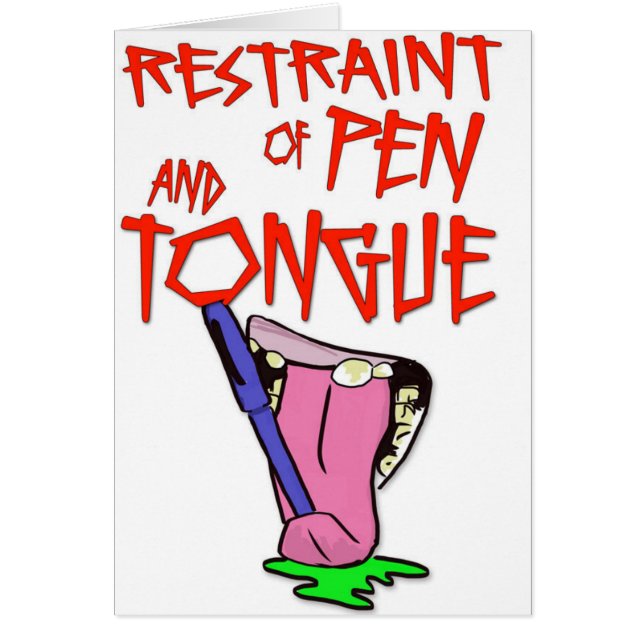 "Begrenzung der Stift-und Zunge-" lustige (Vorne)