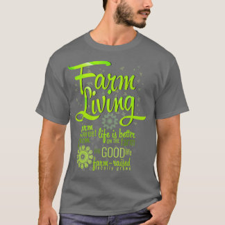 Begriffe "Landwirtschaftliches Wohnen und Landwirt T-Shirt