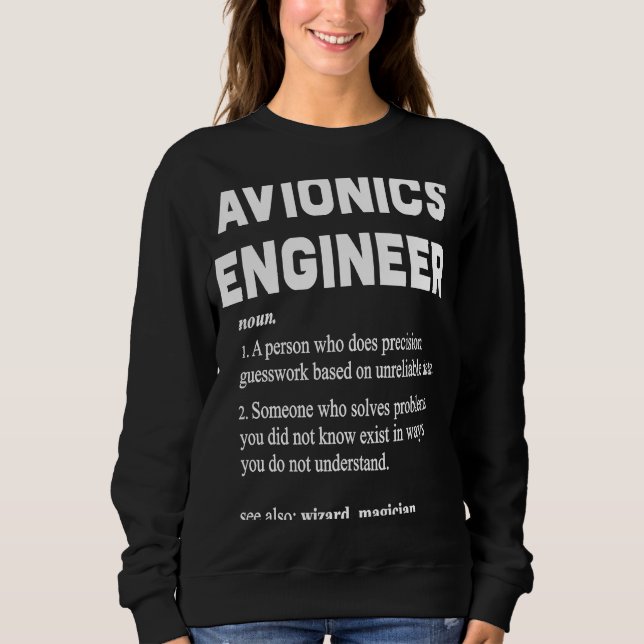 Begriffsbestimmung für Avionikingenieur Sweatshirt (Vorderseite)