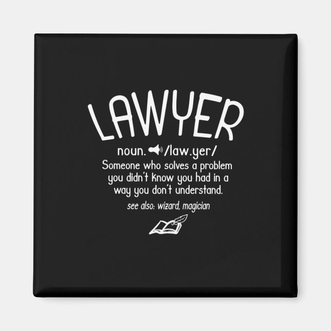 Begriffsbestimmung für "Funny Lawyer" Magnet (Vorne)
