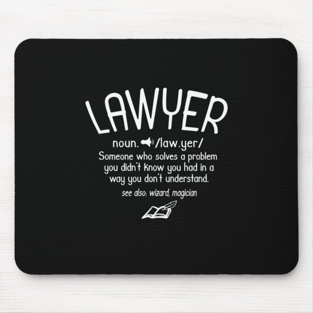 Begriffsbestimmung für "Funny Lawyer" Mousepad (Vorne)