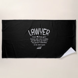Begriffsbestimmung für "Funny Lawyer" Strandtuch