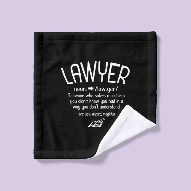 Begriffsbestimmung für "Funny Lawyer" Waschlappen (Waschlappen)