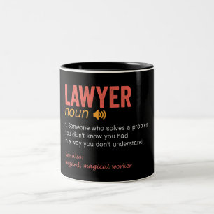 Begriffsbestimmung für "Funny Lawyer" Zweifarbige Tasse