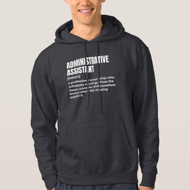 Begriffsbestimmung für lustige Verwaltungsassisten Hoodie (Vorderseite)