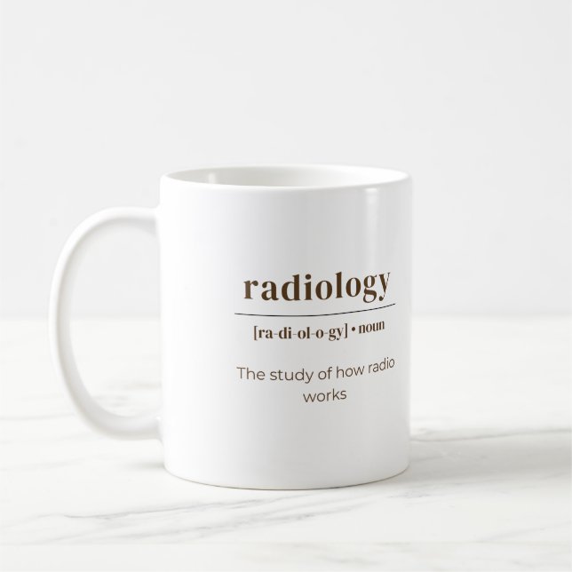 Begriffsbestimmung für Radiologie Kaffeetasse (Links)