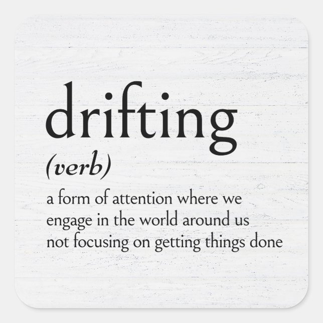 Begriffsbestimmung für TREIBUNG Quadratischer Aufkleber (Vorderseite)