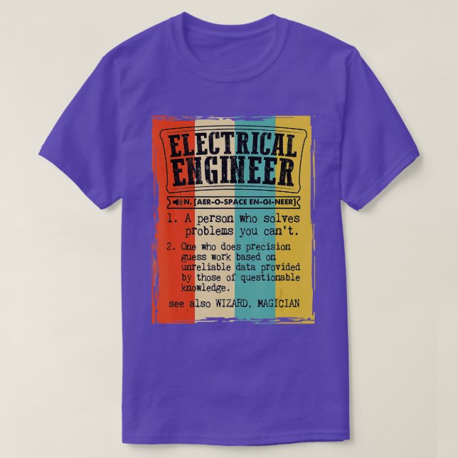 Begriffsbestimmung für Wörterbuch des Elektroingen T-Shirt (Design vorne)