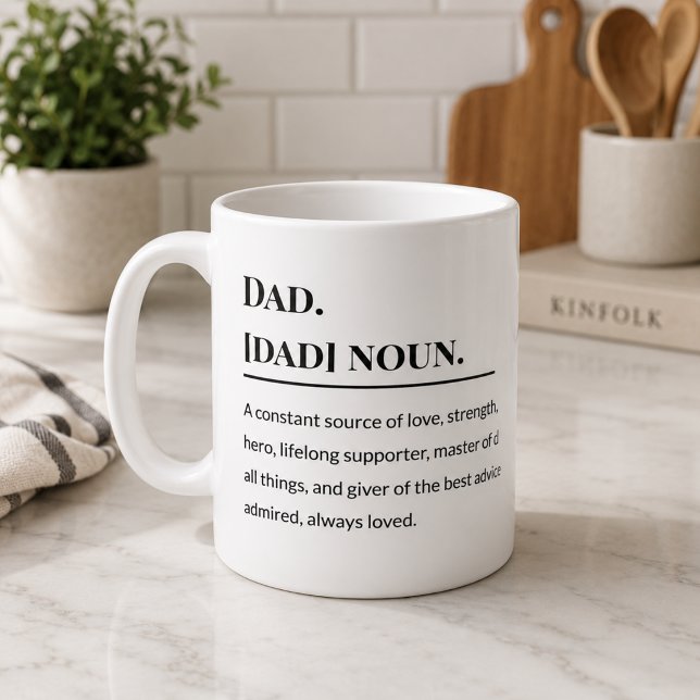 Begriffsbestimmung 👨 ‍ 👧 ‍ 👦 | Heartfelt Vater Kaffeetasse (Von Creator hochgeladen)