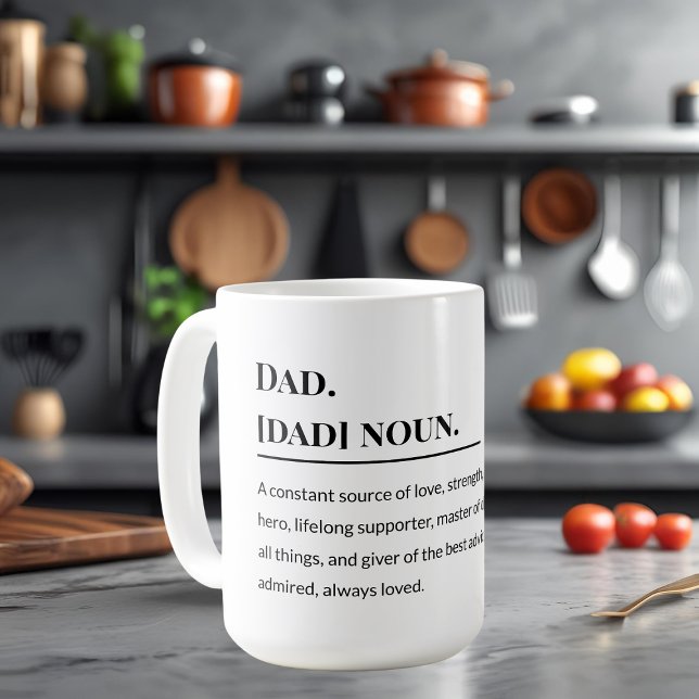 Begriffsbestimmung 👨 ‍ 👧 ‍ 👦 | Heartfelt Vater Kaffeetasse (Von Creator hochgeladen)
