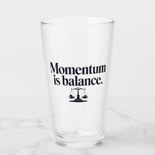 Begründung "Momentum is Balance"— Typografie Glas