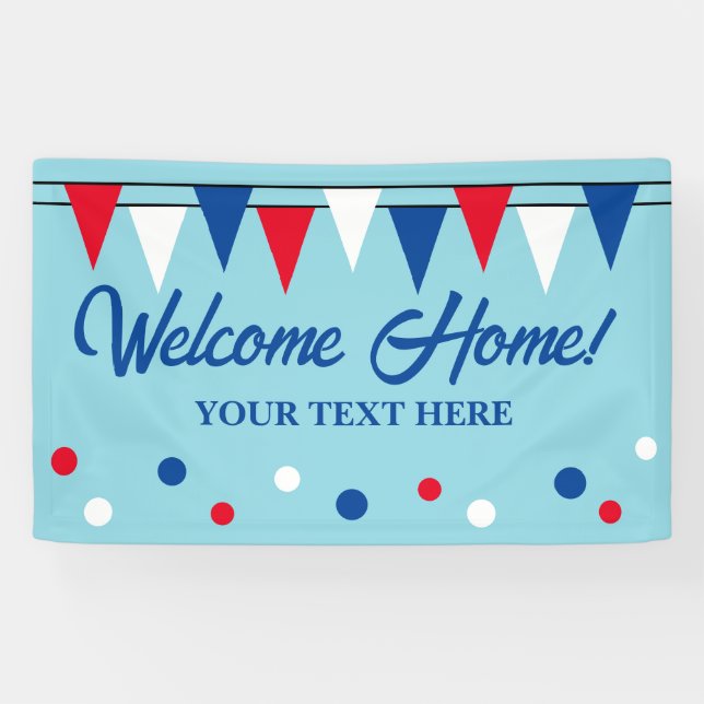 Begrüßen Sie das Zuhause-Banner mit farbigen Fahne Banner (Horizontal)