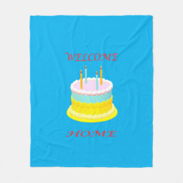 Begrüßen Sie die Zuhause in tiefblauem Meerwasser Fleecedecke