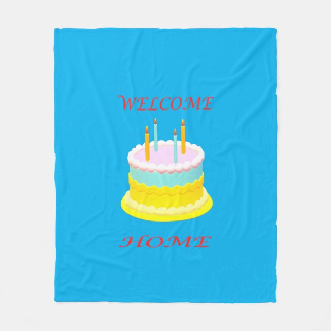 Begrüßen Sie die Zuhause in tiefblauem Meerwasser  Fleecedecke (Vorderseite)