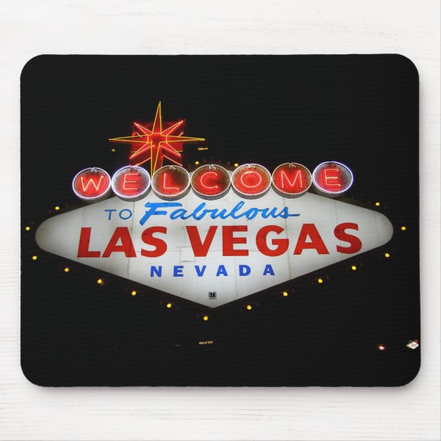 Begrüßen Sie nach Las Vegas Mousepad (Nacht) (Vorne)