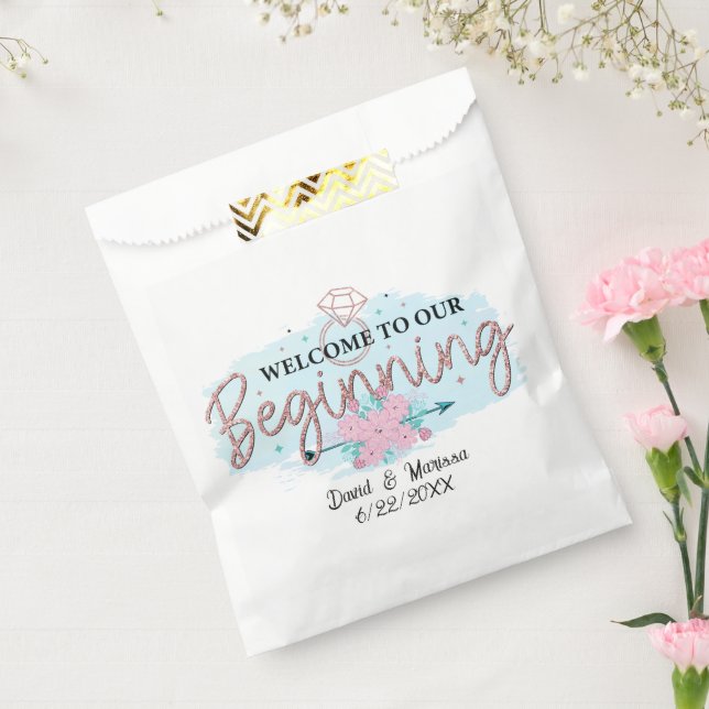 Begrüßen Sie unser erstes Admindatum Hochzeit Geschenktütchen (Versiegelt)