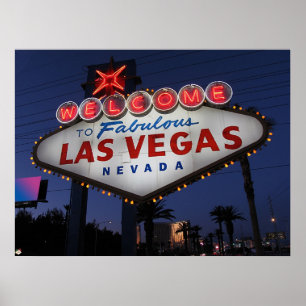 Begrüßen Sie zum Plakat-Druck Las Vegass Nevada Poster