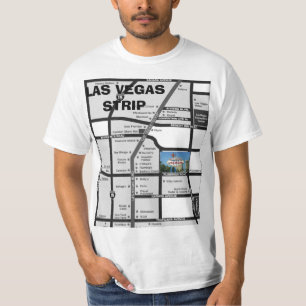 Begrüßen Sie zur LAS VEGAS-Streifenkarte T-Shirt