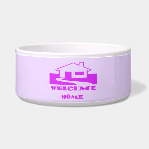 BEGRÜSSEN ZUHAUSE ZWEI SCHATTEN LILA PLUS-LOGOS NAPF