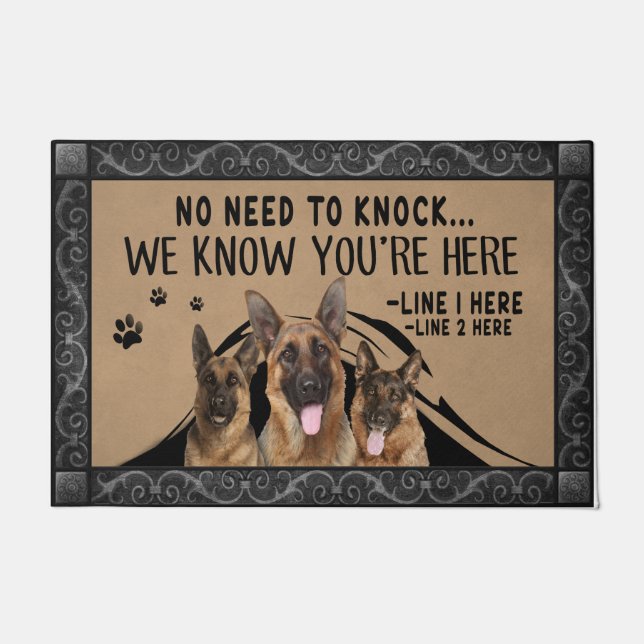 Begrüßmatte, Funny Dog Quotes Doormat, Dog Doormat Fußmatte (Vorderseite)