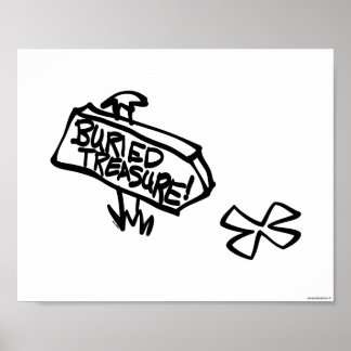 Begrußte Schatzmarke Poster