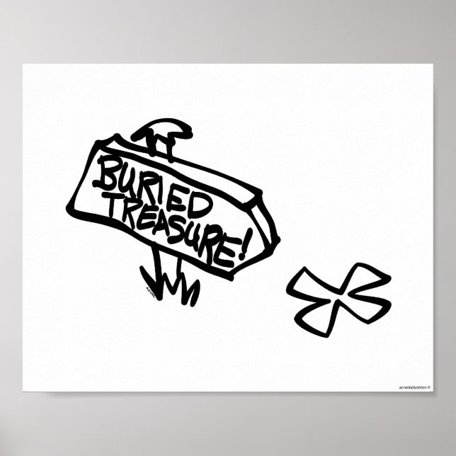 Begrußte Schatzmarke Poster (Vorne)