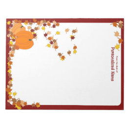 Begrüßter Herbst - Unmarkiert Notizblock