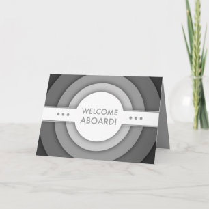 Begrüßung an Bord (Retro) Karte
