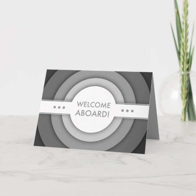 Begrüßung an Bord (Retro) Karte (Vorderseite)
