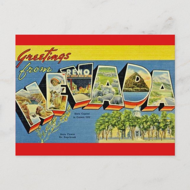 Begrüßung aus Nevada Postkarte (Vorderseite)