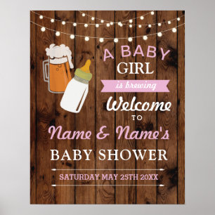 Begrüßung Baby Duwer Plakatwerbung Bierbrauholz Poster