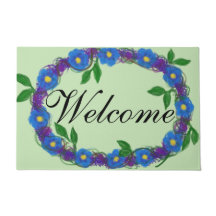 Begrüßung Blauer Violet Blumenreath