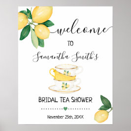 Begrüßung Bridal Teedusche Zitronen Zitrusfrüchte Poster