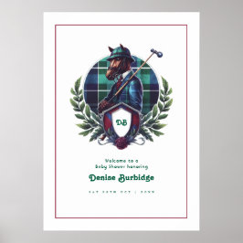 Begrüßung der Baby-Dusche von Preppy Equestrian Poster