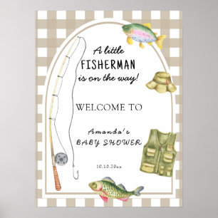 Begrüßung der Fisherman Baby-Dusche Poster