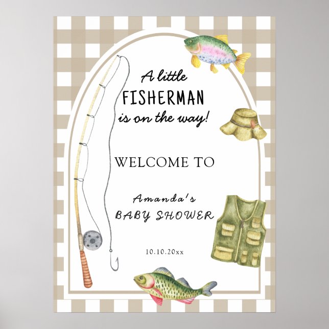 Begrüßung der Fisherman Baby-Dusche Poster (Vorne)