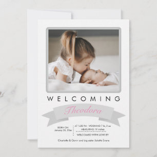 Begrüßung der Geburtsankündigung Fotos Ankündigung