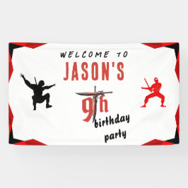 Begrüßung der Geburtstagsparty des Red Sword Boys Banner