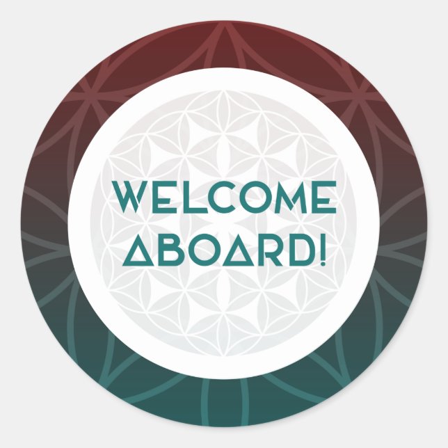 Begrüßung der heiligen Geometrie des Teams Runder Aufkleber (Vorderseite)