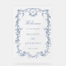 Begrüßung der Hochzeitsfeier in Französisch Acrylschild