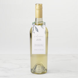 Begrüßung der kalligraphischen Botanischen Hochzei Flaschenanhänger