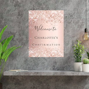 Begrüßung der Rose mit Erröten Poster