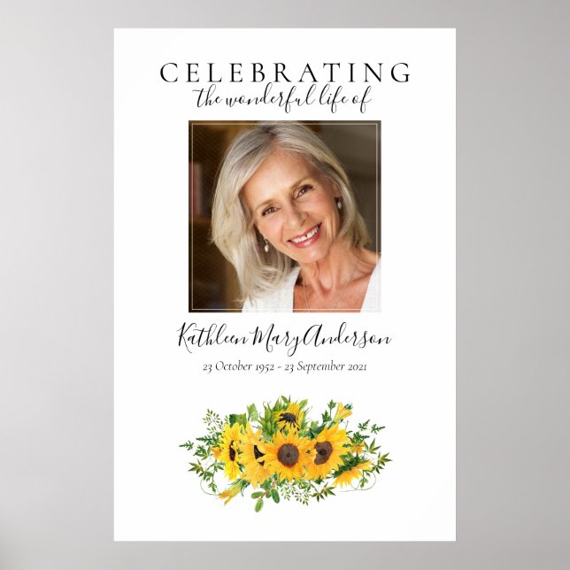 Begrüßung der Sonnenblumen Poster (Vorne)